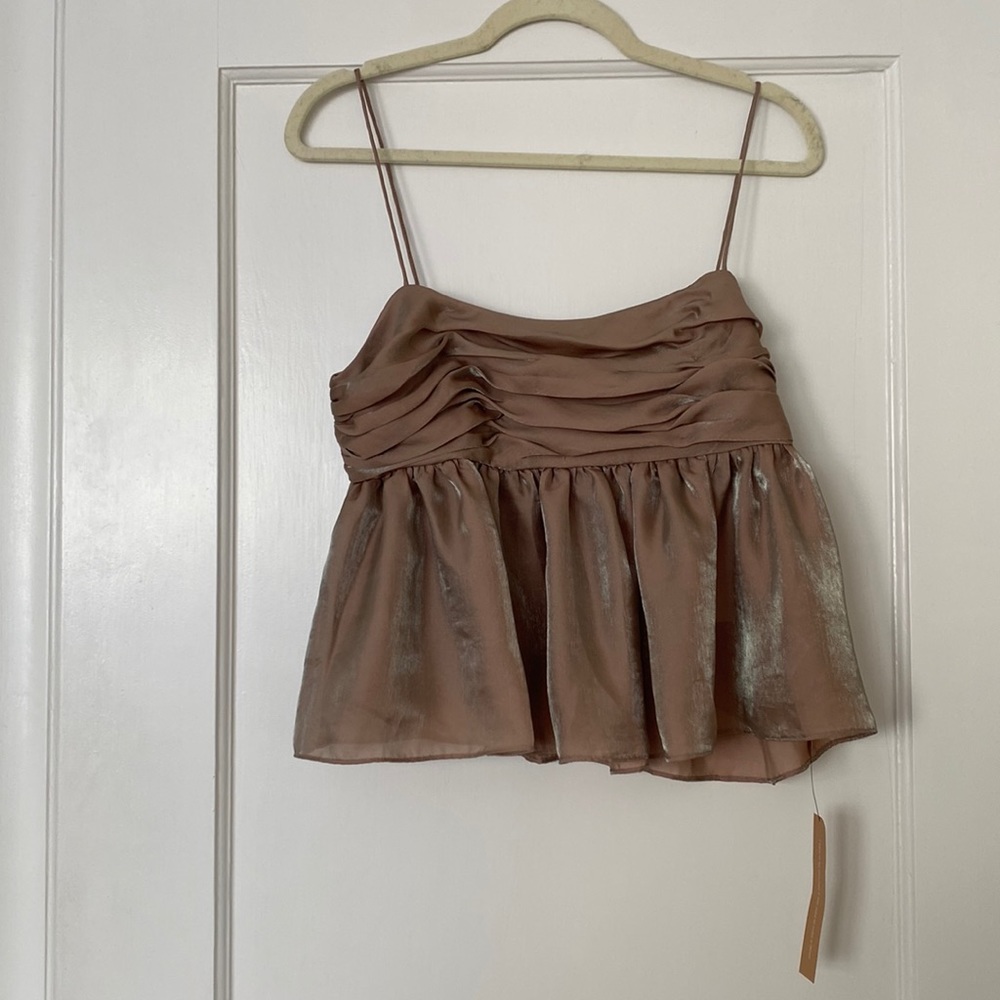 Reformation Champagne Cosima Top